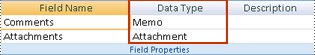Data type setting
