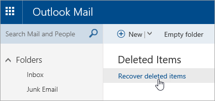 outlook mail turn off deleted items recovery
