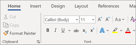 Add and format text in Word