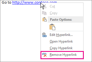 Drink water twaalf lijn Remove or turn off hyperlinks - Microsoft Support