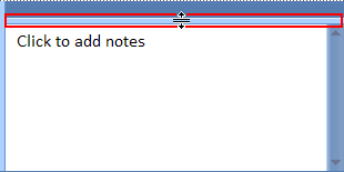 Workspace with resized Notes pane
