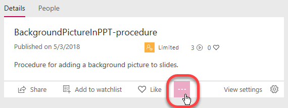 Select the ellipsis button, and then select Edit