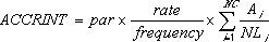 معادلة حساب دالة ACCRINT