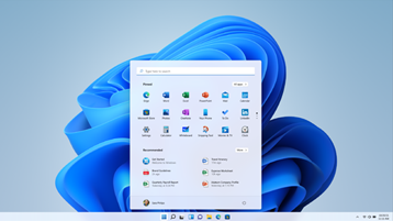 Desktop with start screen