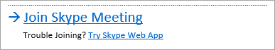 Join with Skype for Business Web App