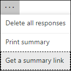 Get a summary link option in Microsoft Forms