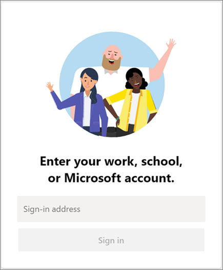 Sign in to Microsoft Teams