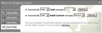 Junk E-mail dialog box