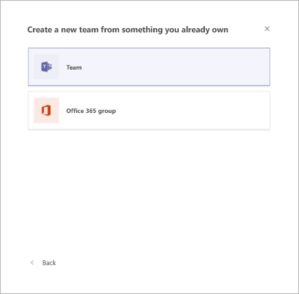 Create a team from an existing team in Microsoft Teams