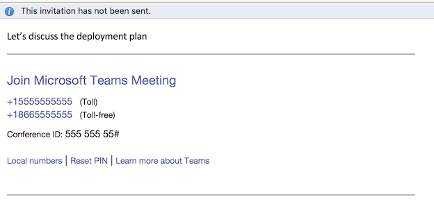 Join Microsoft Teams Meeting link in event body