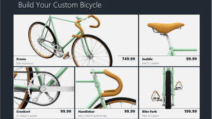 Conceptual image of a 3D catalog template