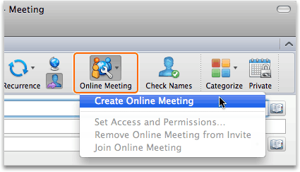 Schedule meeting from Outlook for Mac