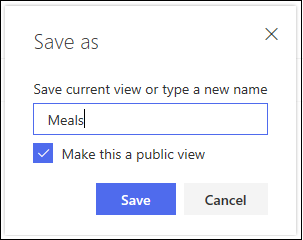 SharePoint Online List View Save View Dialog