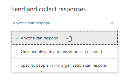 Share options in Microsoft Forms