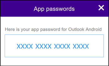 Make a note of your app password