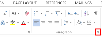 Word Paragraph Dialog Box