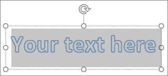 WordArt placeholder text
