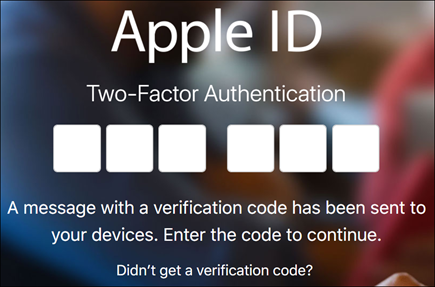 Enter your two-factor authentication code