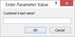 Enter parameter value