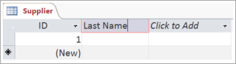 Screen snippet of field to add a descriptive name for a column