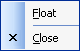 The Float command on the shortcut menu