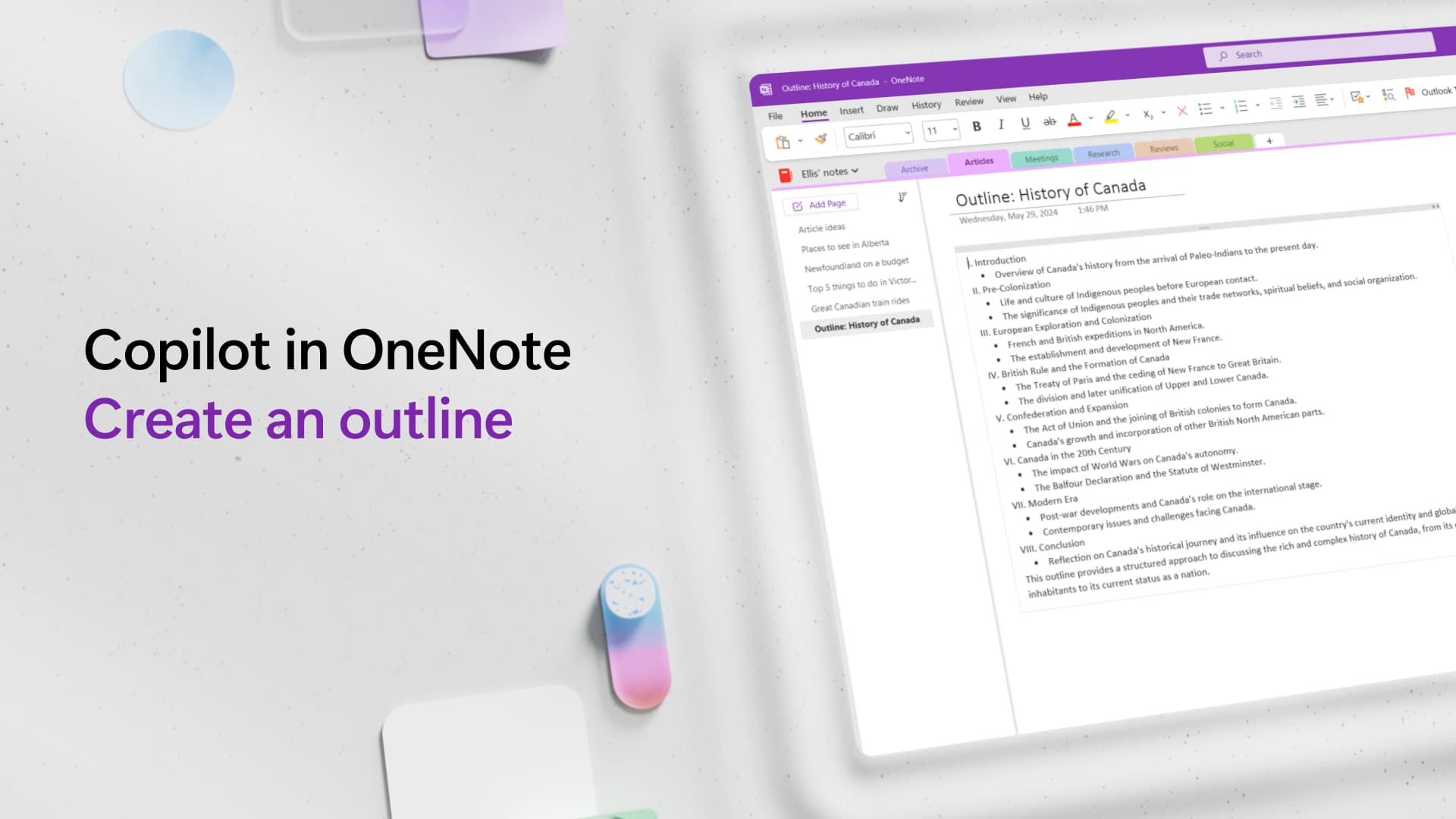 Video: Create an outline with Copilot in OneNote