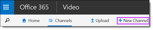 Channels button and + New Channel button