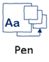 The Pen theme is not supported in Visio for the web.