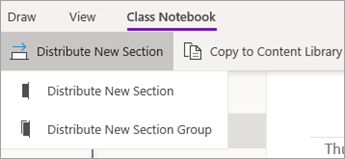 Distribute New Section button with dropdown of options.