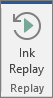 Choose the Ink Replay button to rewind and replay your ink strokes.
