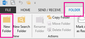 On the Folder tab, click New Folder.