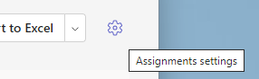 Assignment settings