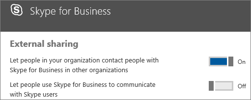 Allow contacts with other organizations using Skype for Business