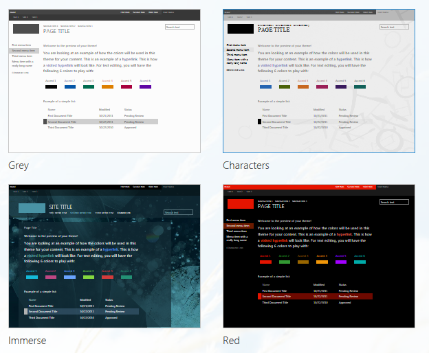 Changing the look of a site