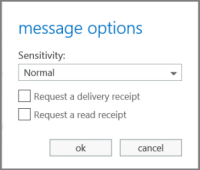 Show message options