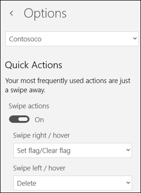 Quick Action option in Mail App