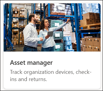 screenshot of Template of asset manager