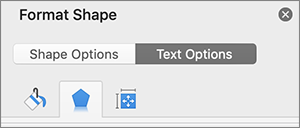 Shape format pane with Effects button