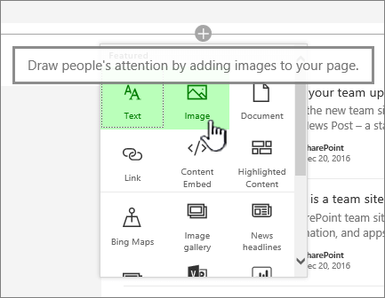 Modern web app picker with Image highlighted