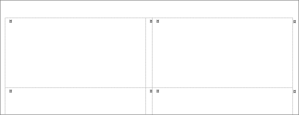 Word creates a table with dimensions that match your selected label product.
