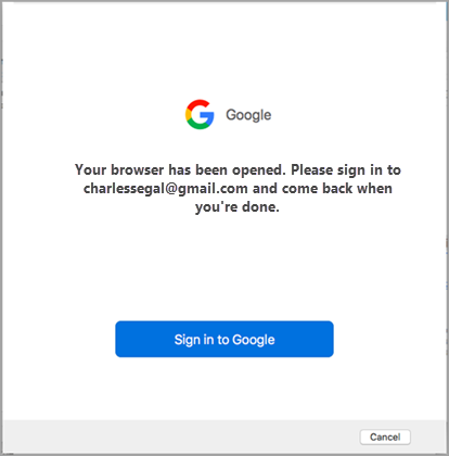 sign in to google