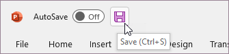 Save icon PowerPoint