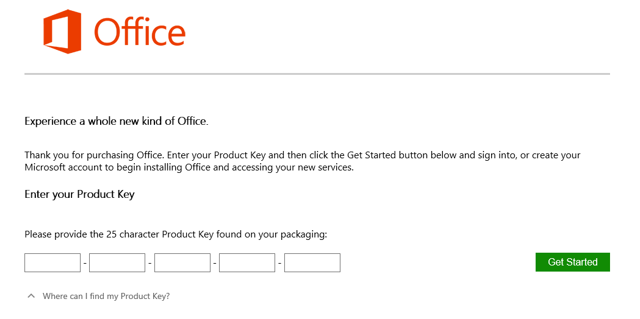enter your product key microsoft office 2016 free