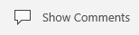 The Show Comments button in PowerPoint Mobile for Windows 10