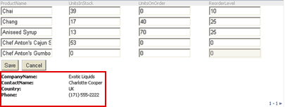 Suppliers Data View appears below the Products Data View