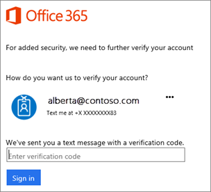 When you sign in with 2-step verification, you'll be prompted for a code.