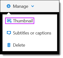 O365 Video Add aThumbnail