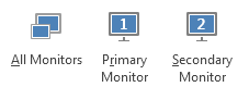 Screenshot of primary, secondary and all monitor under the present tab