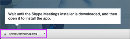 Download the installer in Chrome