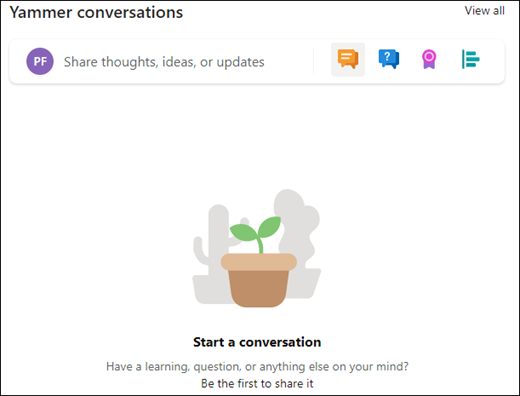 Preview of the Conversations web part.